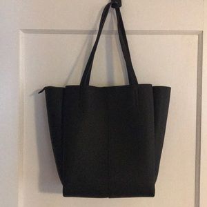 Nylon leather tote